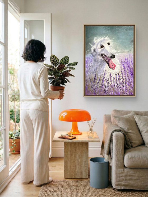 Dog Portrait Lavanda Field