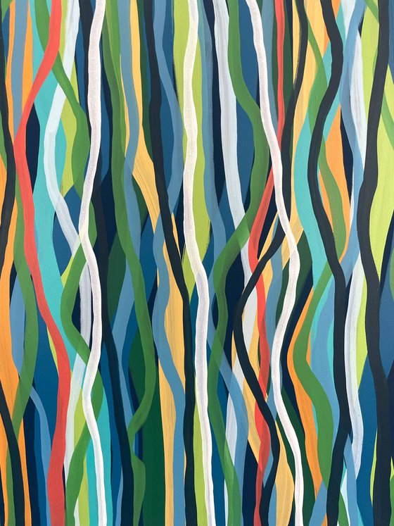 Jungle Groove- 200 x 85cm acrylic on canvas