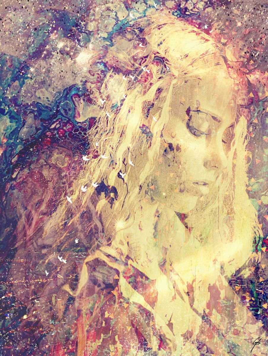 THE NIGHT ANGEL | 2017 | DIGITAL ARTWORK PRINTED ON PHOTOGRAPHIC PAPER | HIGH QUALITY | LI... by Simone Morana Cyla