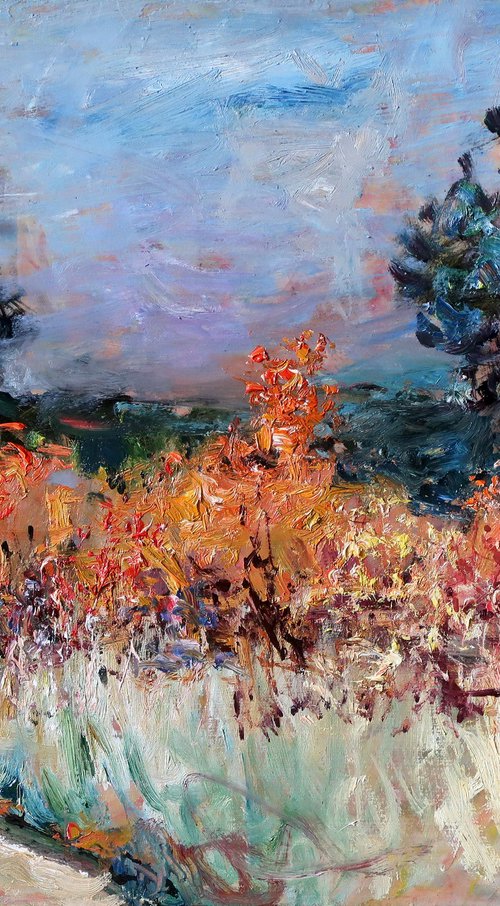 On an Autumn Path by Nikifor Swiristuhin