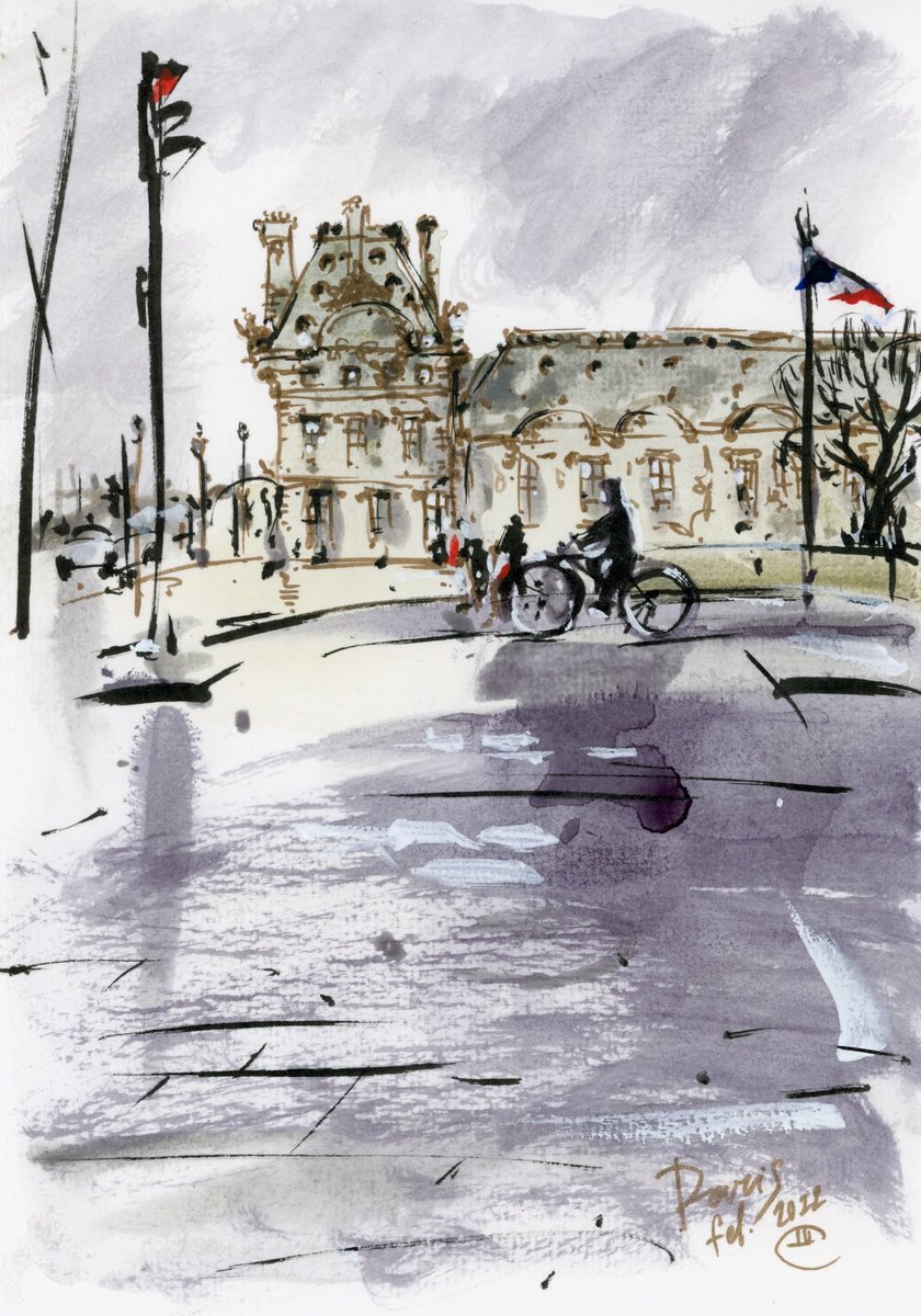 Paris in February #4. View of the Louvre by Tatyana Tokareva