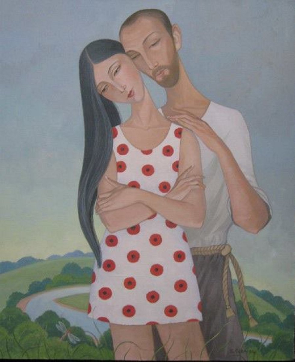 Impressionistic Portrait Oil Painting By Valeriy Savenets-1, 20 X 24", Family, Original Artwork