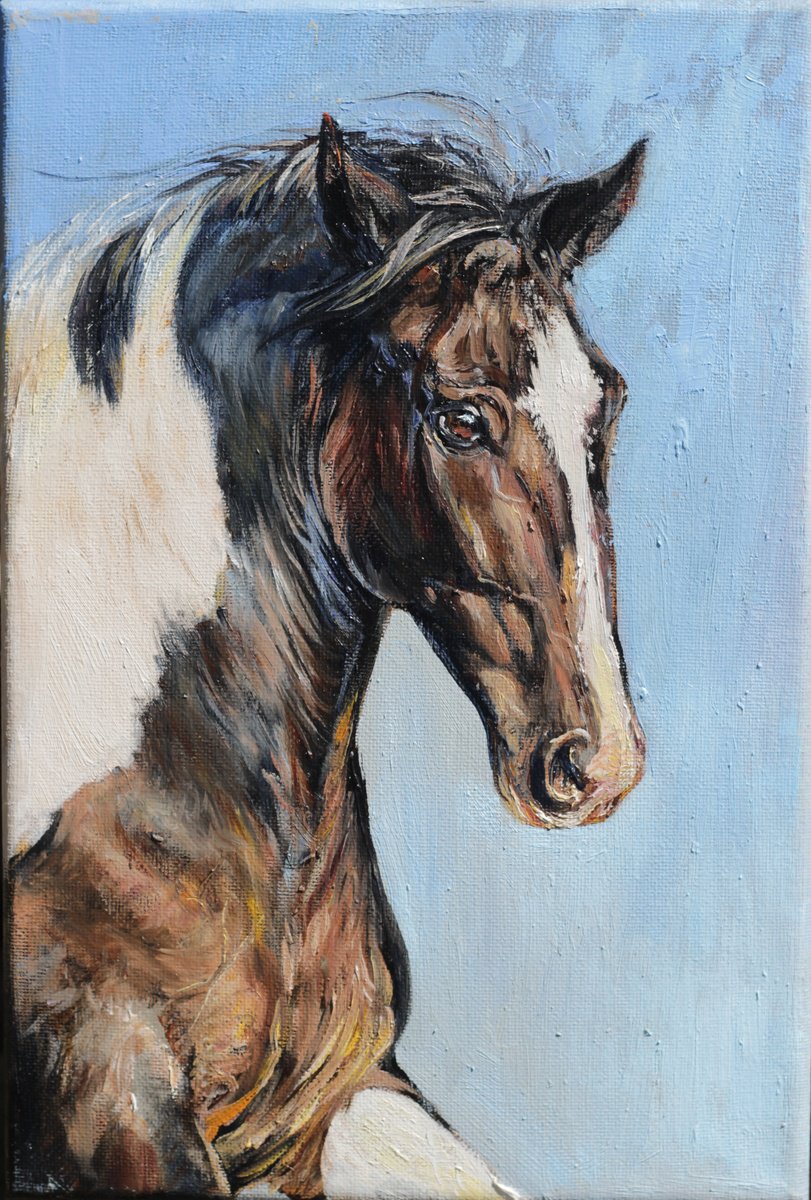 Impressionistic Animal Oil Painting By Elina Vetrova, 8 X 12, Choosing Freedom, Original Artwork