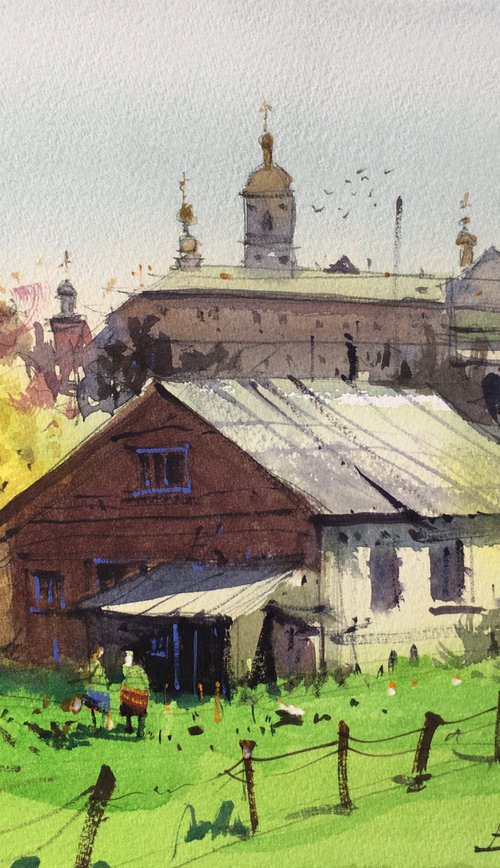 Sunny spring day in Pochaiv Lavra by Andrii Kovalyk