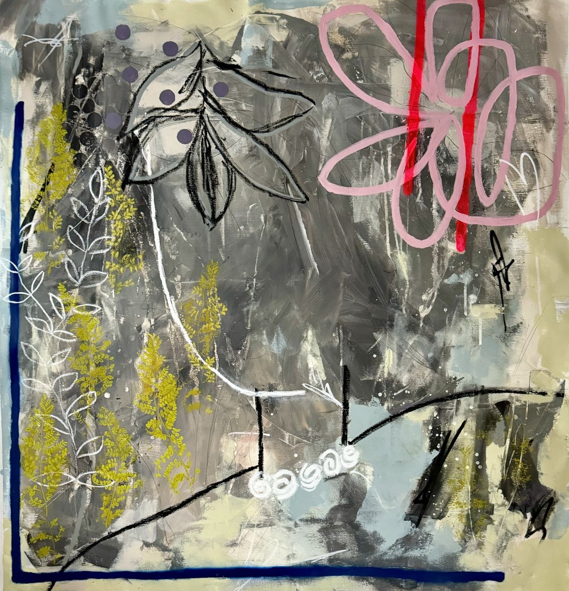 Abstract Acrylic Painting By Tanya Lytko, 41 X 43", "Extraordinary", Original Artwork