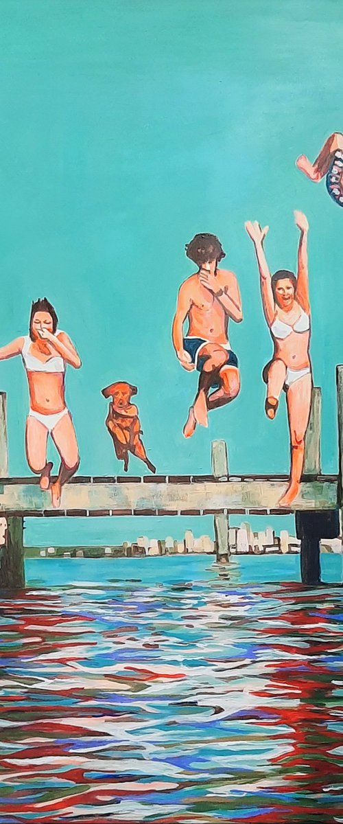Jump / 100 x 70 cm by Alexandra Djokic
