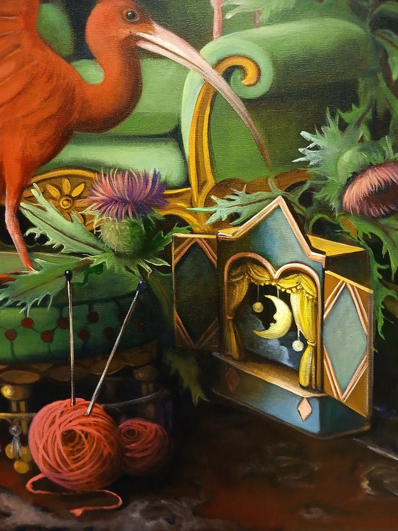 Red ibises and the tiny theatre