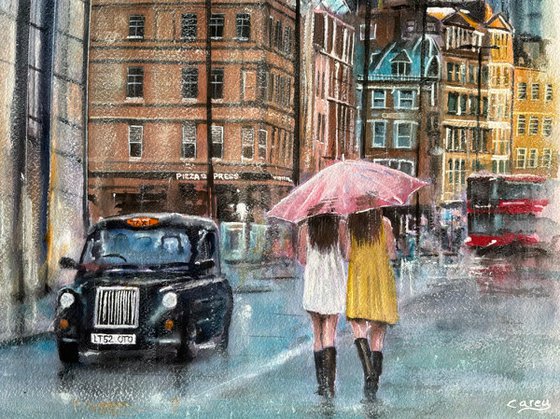 Sunshine and Rain, London city scene