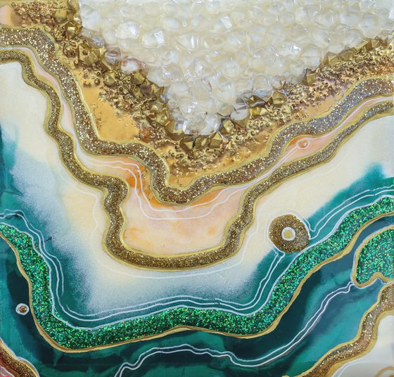 Malachite. Geode Art, Marble Art. Geode wall art, Resin art, Resin painting.