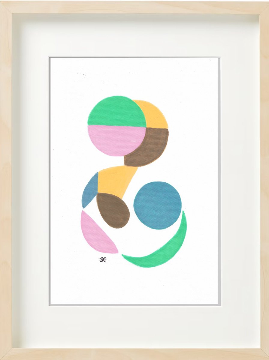 Abstract Acrylic Painting By Carla Sa Fernandes, 13 X 17, Ss56.S1, Original Artwork