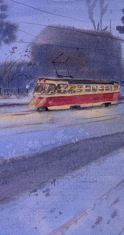 Twilight Tram by Marina Omelianenko