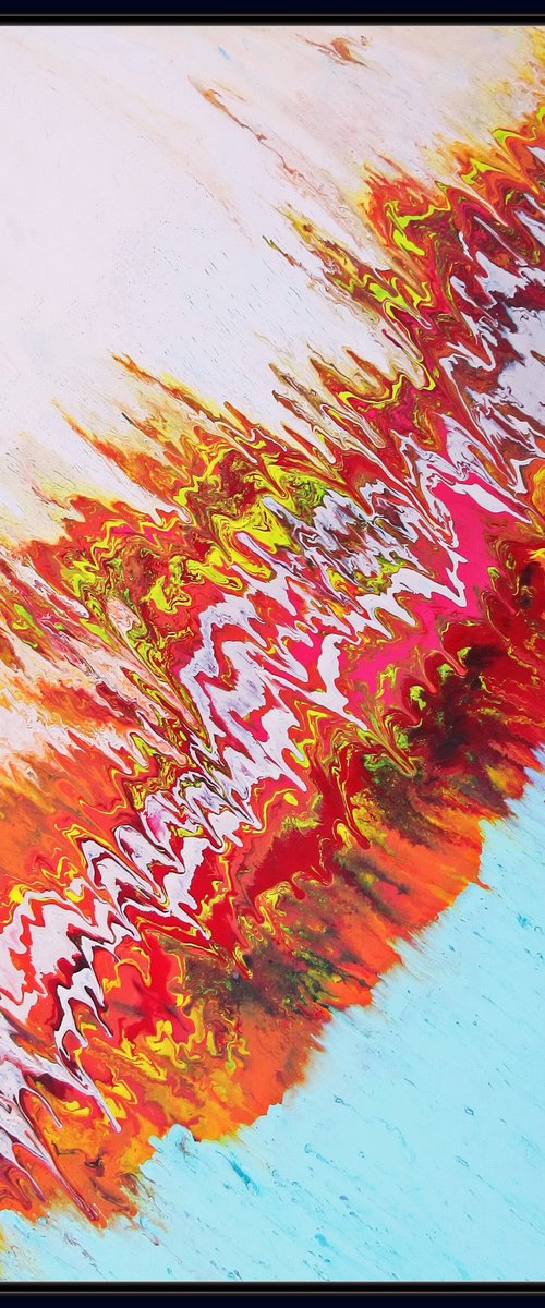 Four elements  (Aristotle), framed, 80x100 cm by Tomaž Gorjanc - Tomo