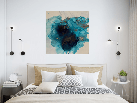 Water in Turqouise and gold