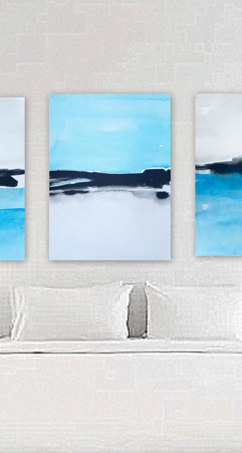 Landscape, set of 3 by Nadia Moniatis