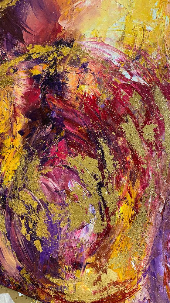 Gold Leaf Abstract Painting