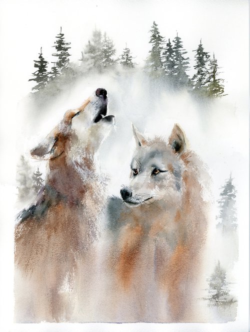 Wolves by Olga Shefranov (Tchefranov)