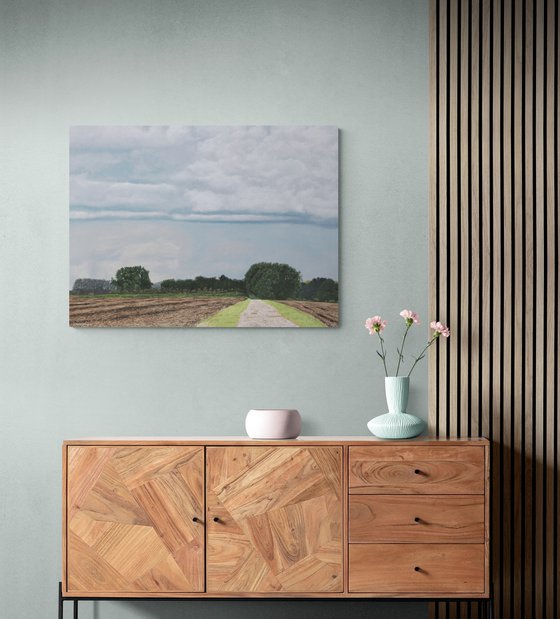 Rain Clouds Over Farmland