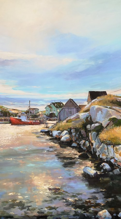 Evening at Peggy's  Cove (36x48x1.5") by Alexander Koltakov
