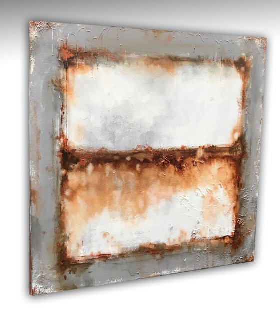 raw white rust (100 x 100 cm) Dee Brown