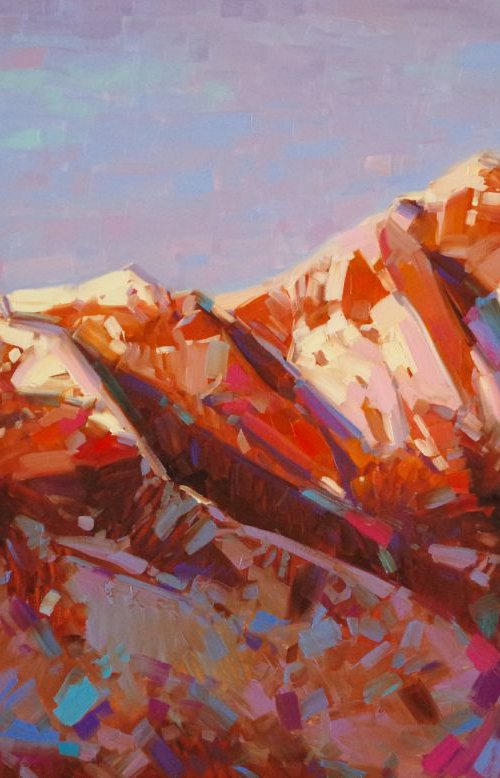 Landscape Everest and Lhotse -Nepal Alps Original oil painting One of a kind Signed with Certificate of Authenticity by Vahe Yeremyan