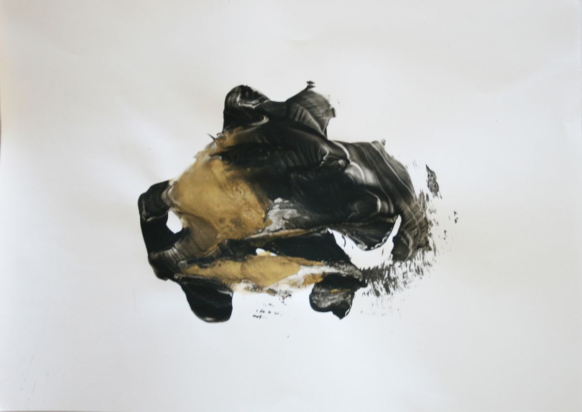 Expressive Abstract Limited Edition Print By Salana Art / Svetlana Samovarova, 12 X 8", Abstraction 1018, Original Artwork