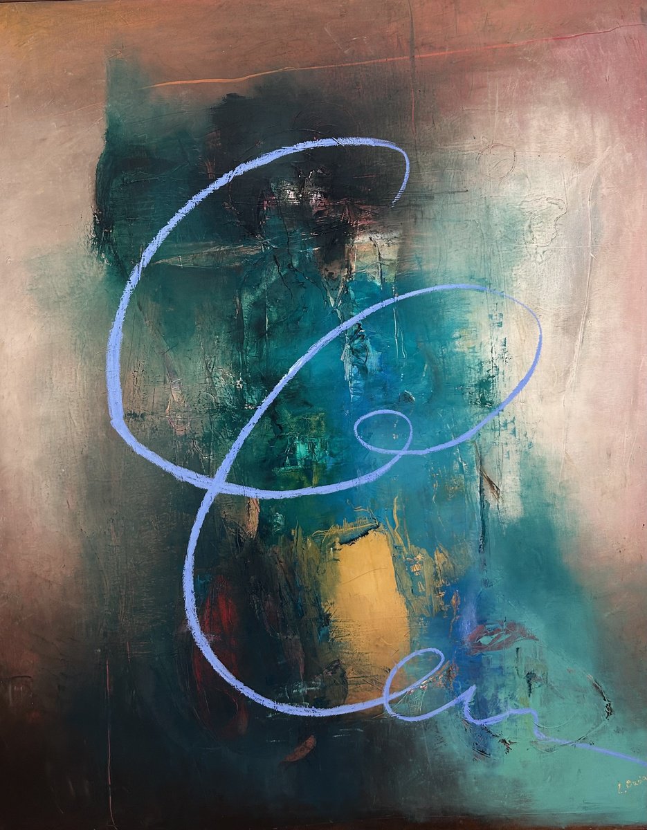 Expressive Oil Painting , Reflection Of Time By Ludmila Budanov, 47 X 55, Artwork For Sale On Artfinder