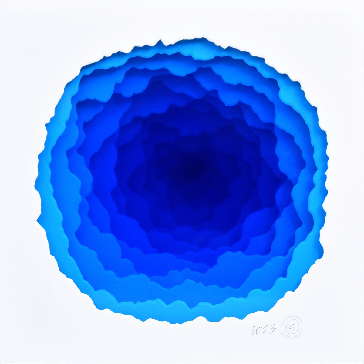 Organic Abstract Sculpture By Olga Skorokhod, 6 X 6", Arctic Enigma, Original Artwork