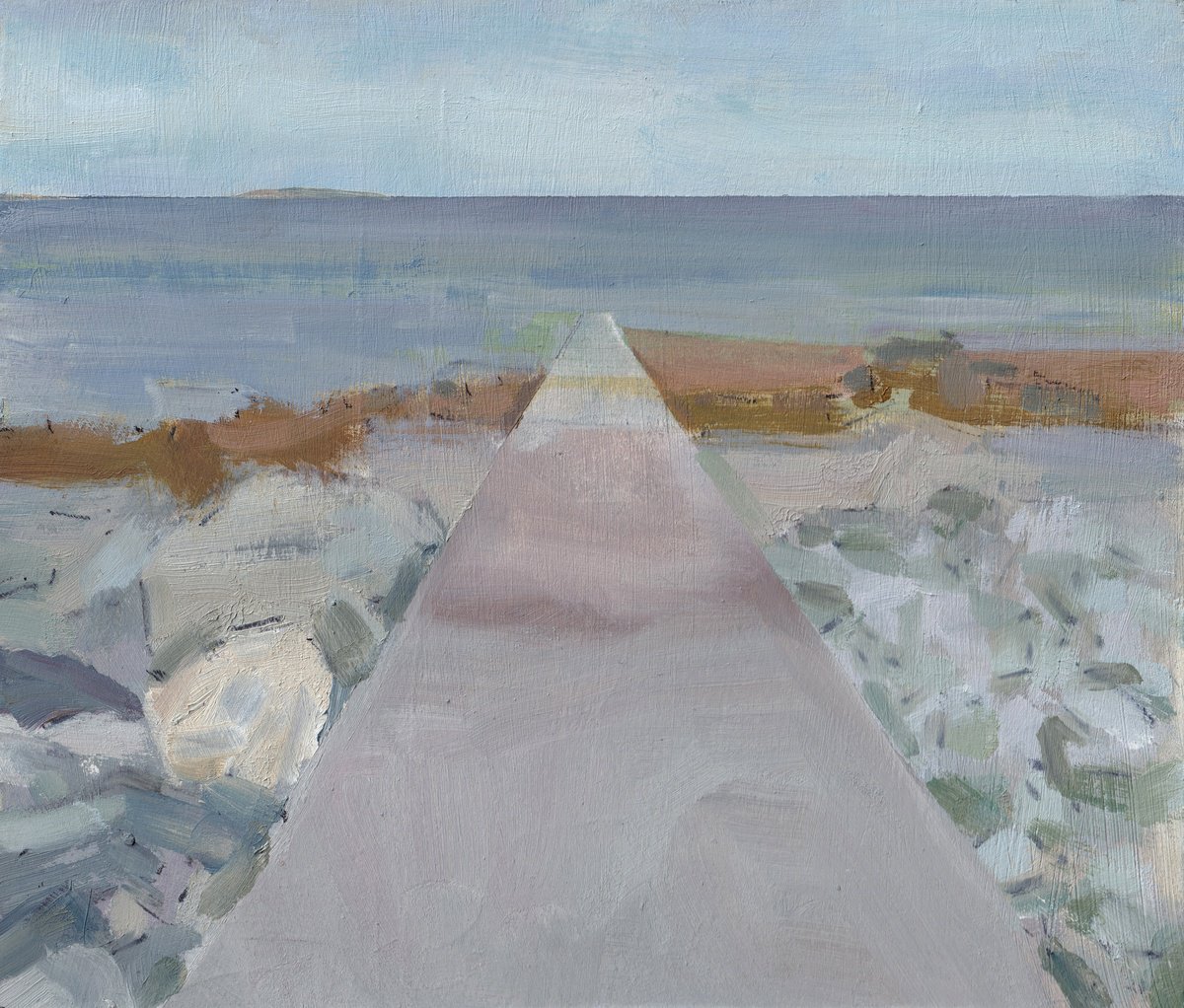 Impressionistic Landscape Oil Painting By Ian Mckay, 9 X 8, Llanfairfechan, Original Artwork