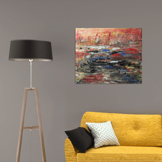 Untitled Abstract 75x90cm Painting