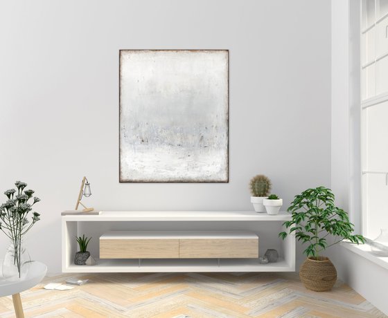 White abstract painting KI795