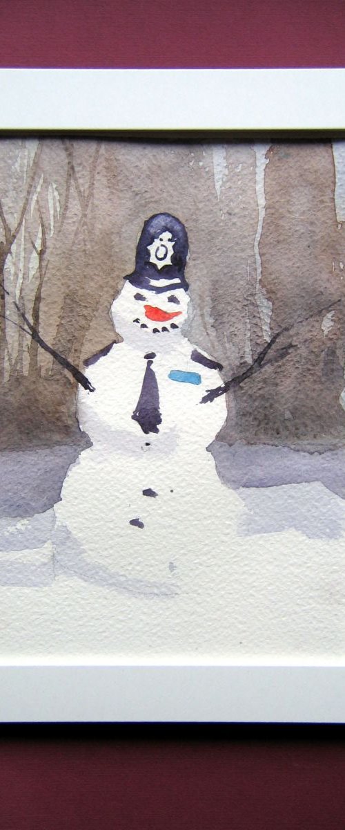 Snowman Bobby by Goran Žigolić Watercolors