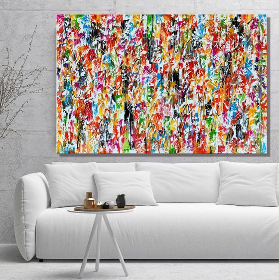 Joyful Day -  Powerful Joyful Energetic Bold Colorful Painting