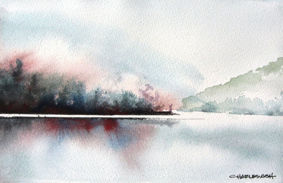Highland Mist - Original Watercolor Painting by CHARLES ASH