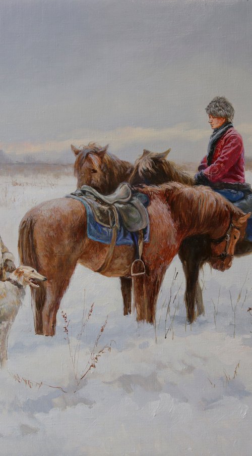 Winter hunting by Eduard Panov