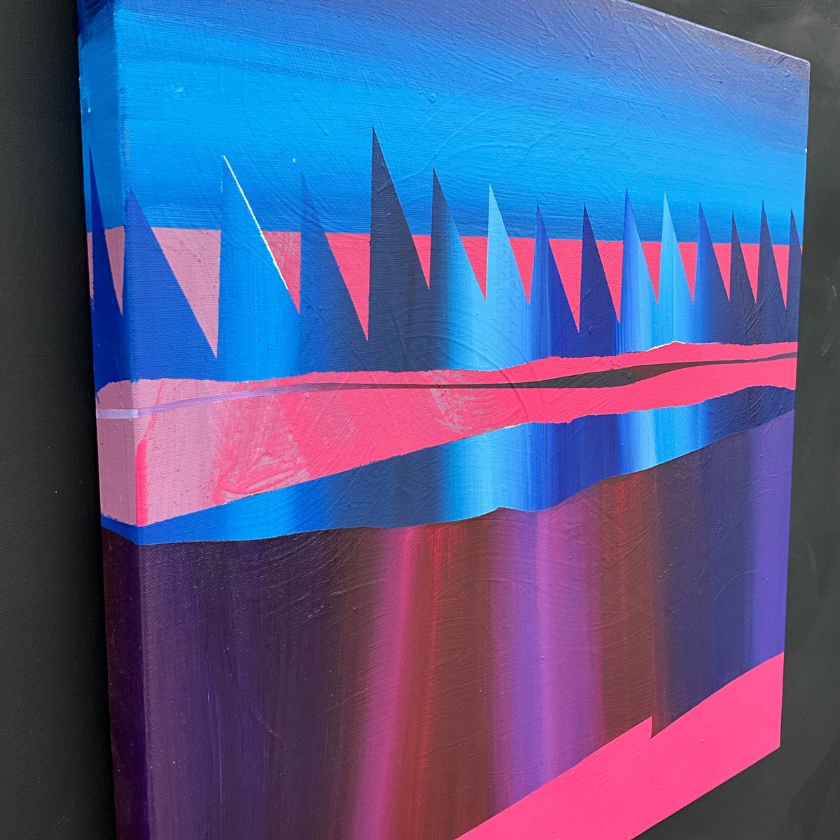 Organic Landscape Acrylic Painting By Kaliya Ka, 20 X 20", Picks, Original Artwork