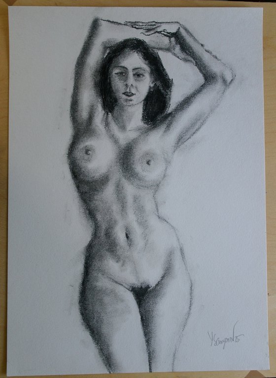 Female Figure #62 Charcoal