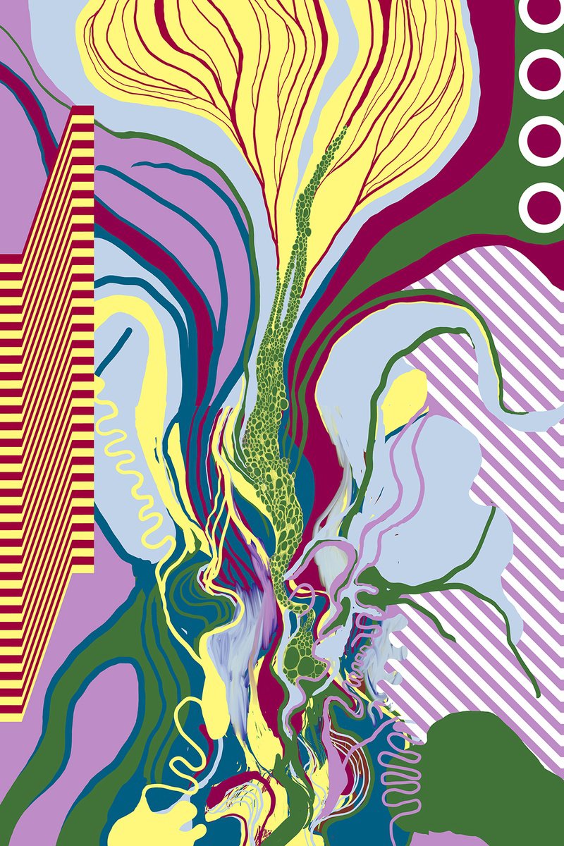 Abstract Giclee Print By Alasdair Willis, 16 X 23, Ice Cream, Original Artwork