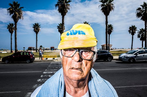 The man in the yellow hat by Salvatore Matarazzo