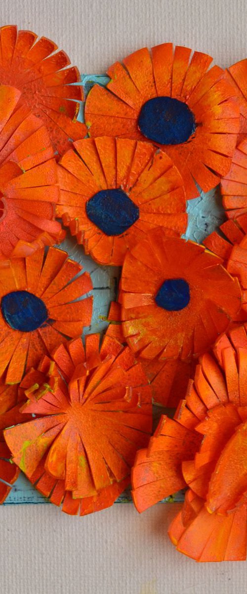 Orange soft corals by Swapna Namboodiri