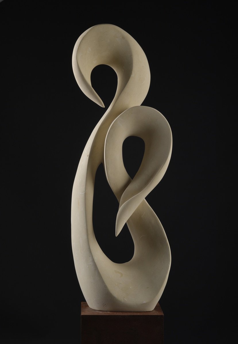 Abstract Stone Sculpture By Andrea Serra, 15 X 42, Danza Delle Maree, Original Artwork