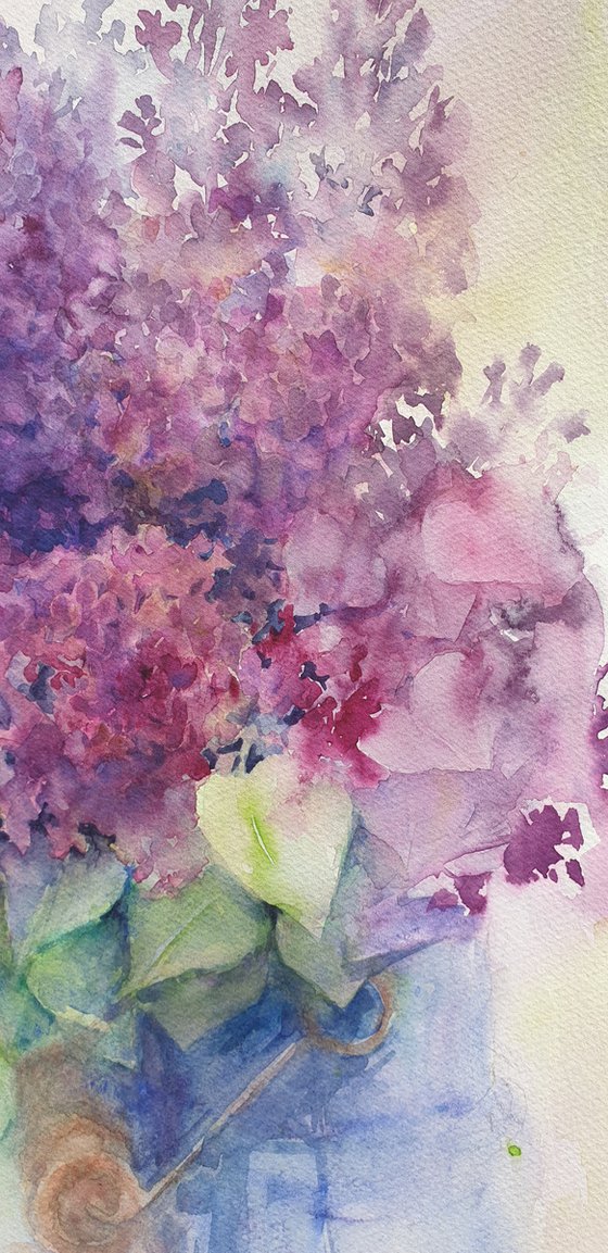 watercolour LILAC LILAC flower painting 30x45/ 2020.020