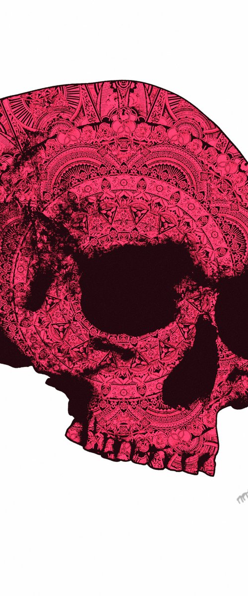 Neon Pink Skull by 57Design