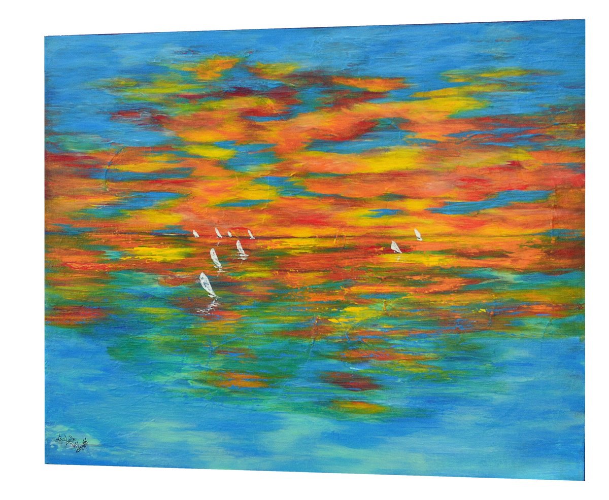 Abstract sunset 2 by Isabelle Vobmann