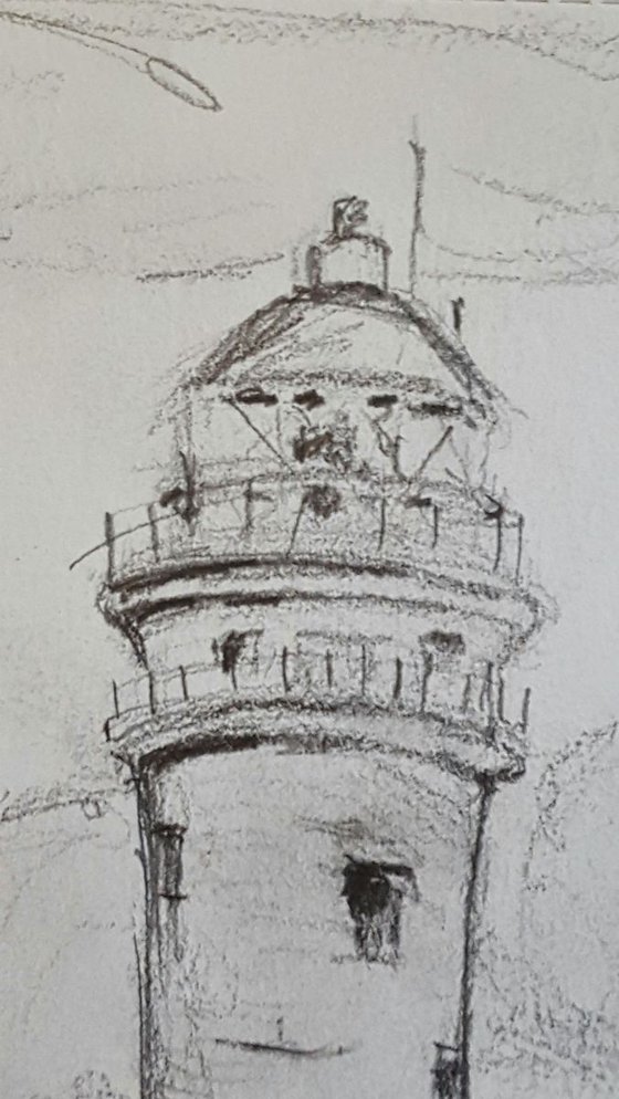 The Fastnet Lighthouse,Cork Ireland - a pencil study Drawing on 360g paper