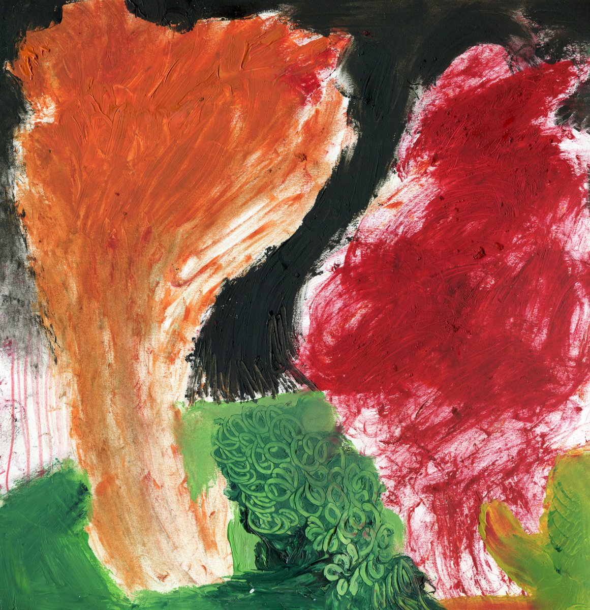 Abstract Botanical Pencil Drawing By Elizabeth Anne Fox, 11 X 11, The Blossoms Of 2020 (1), Original Artwork