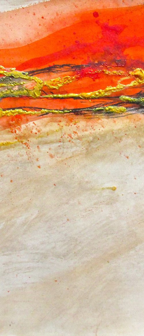 "Intimacy 4" acrylic on paper by Laura Spring