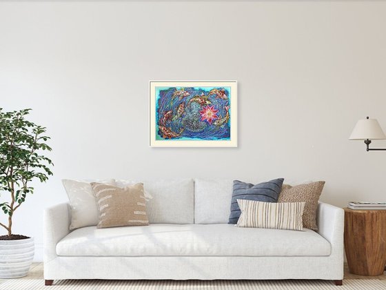 Fantasy with Flowers 332. paper 59x42cm