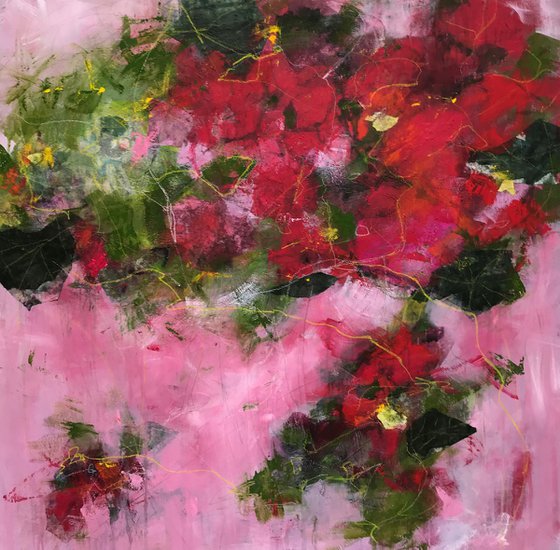 Bed of Roses - Large, contemporary painting