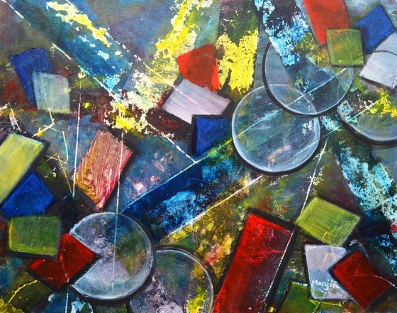 SPECIAL SALE! Its Complicated-Abstract geometric painting Modern art Reduced for a limited time