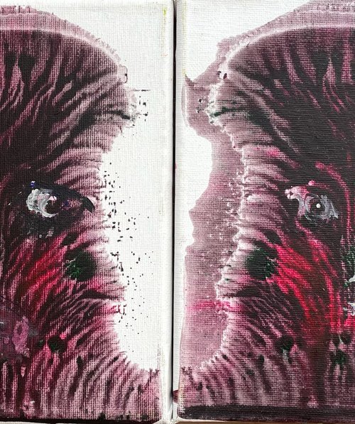 Mieze (Diptych) by Christel Haag